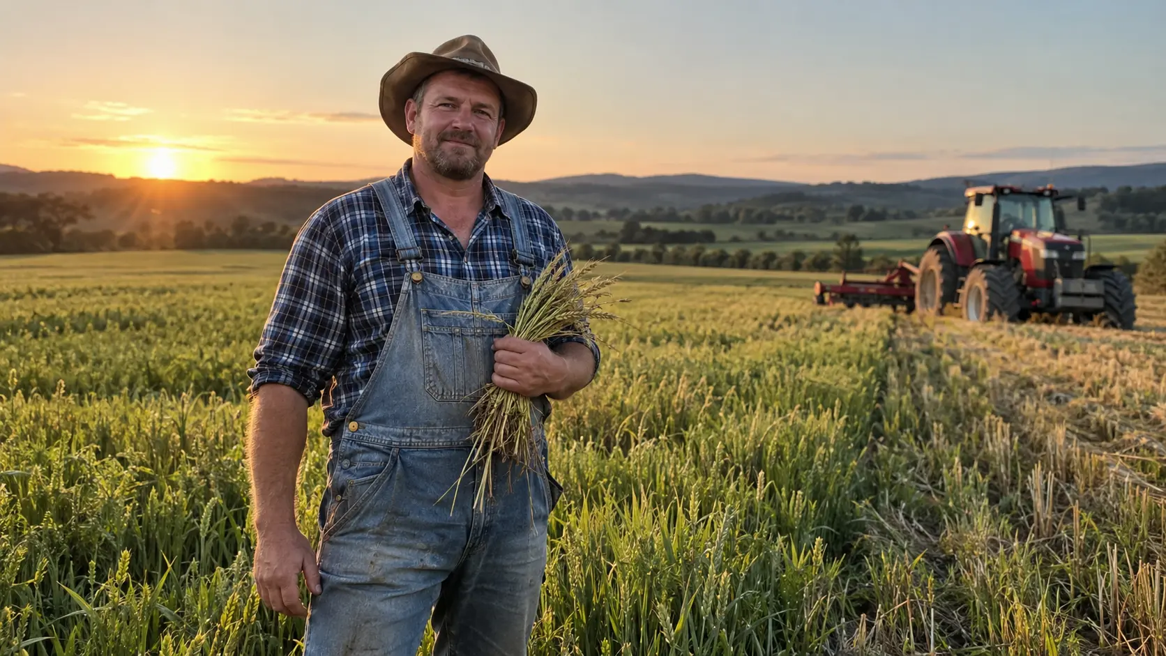 Farming business owner at work