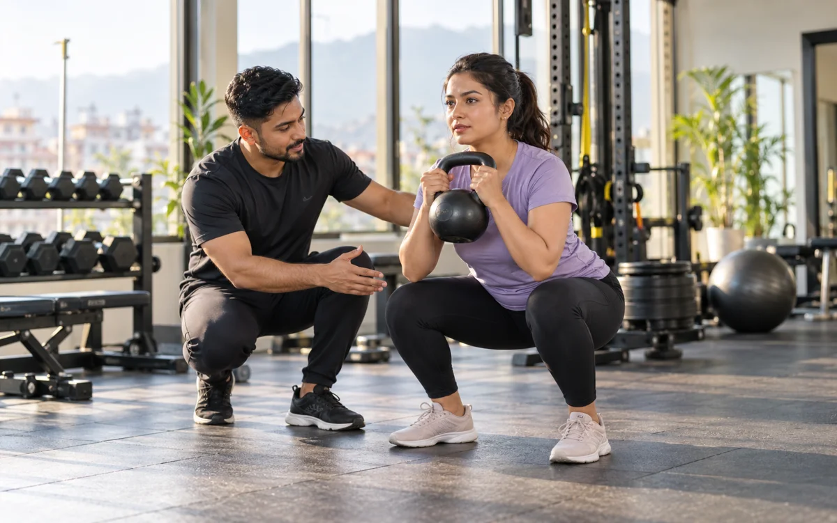 Health & fitness business owner at work
